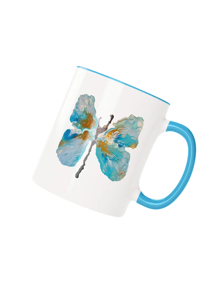 Gold and Blue Butterfly Mug product image (2)