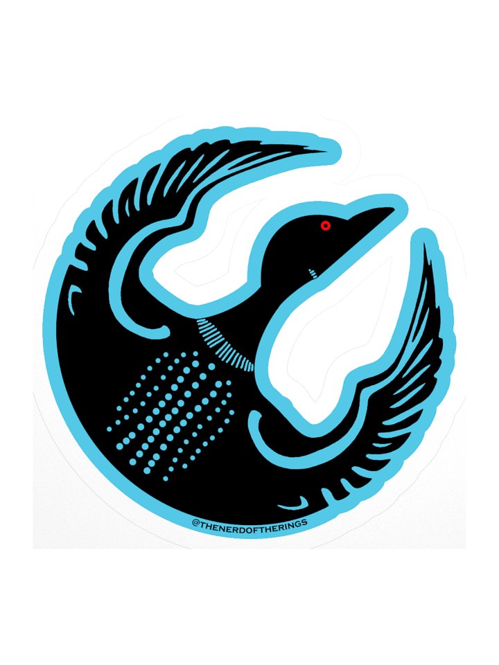Rebel Loon Sticker - Black & Light Blue product image (2)