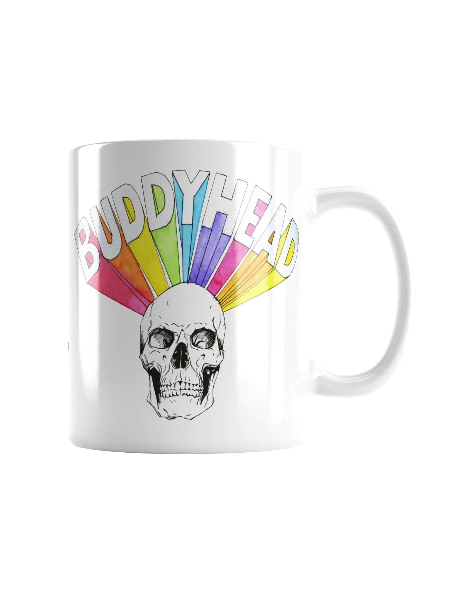 Rainbow Skull coffee mug product image (3)