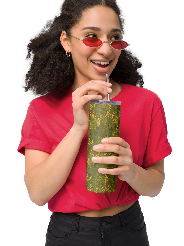 “Moving Meadows” 20-Ounce Stainless Steel Tumbler with Straw product image (6)