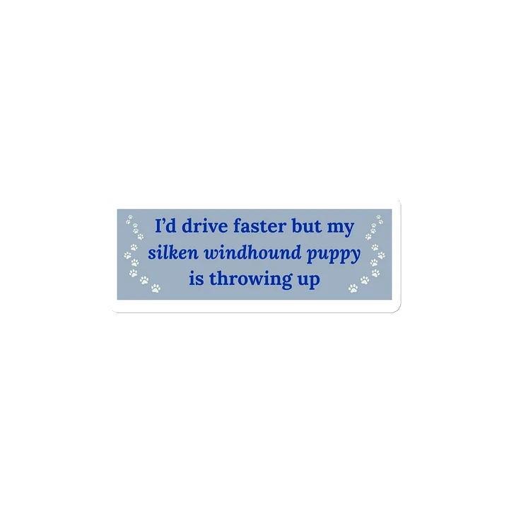 Carsick Puppy Magnet - Blue product image (1)
