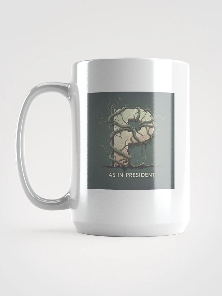 P as in president white glossy ceramic mug by dark alphabet product image (1)