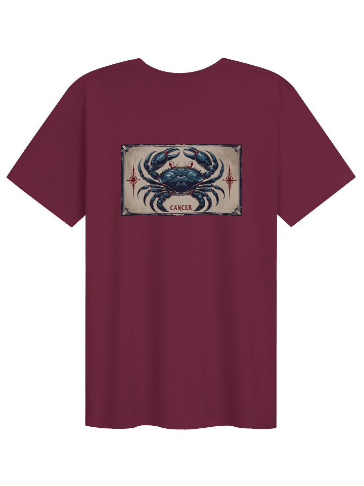 Cancer - Gothic Zodiac T-Shirt. Blue graphic on the back product image (2)