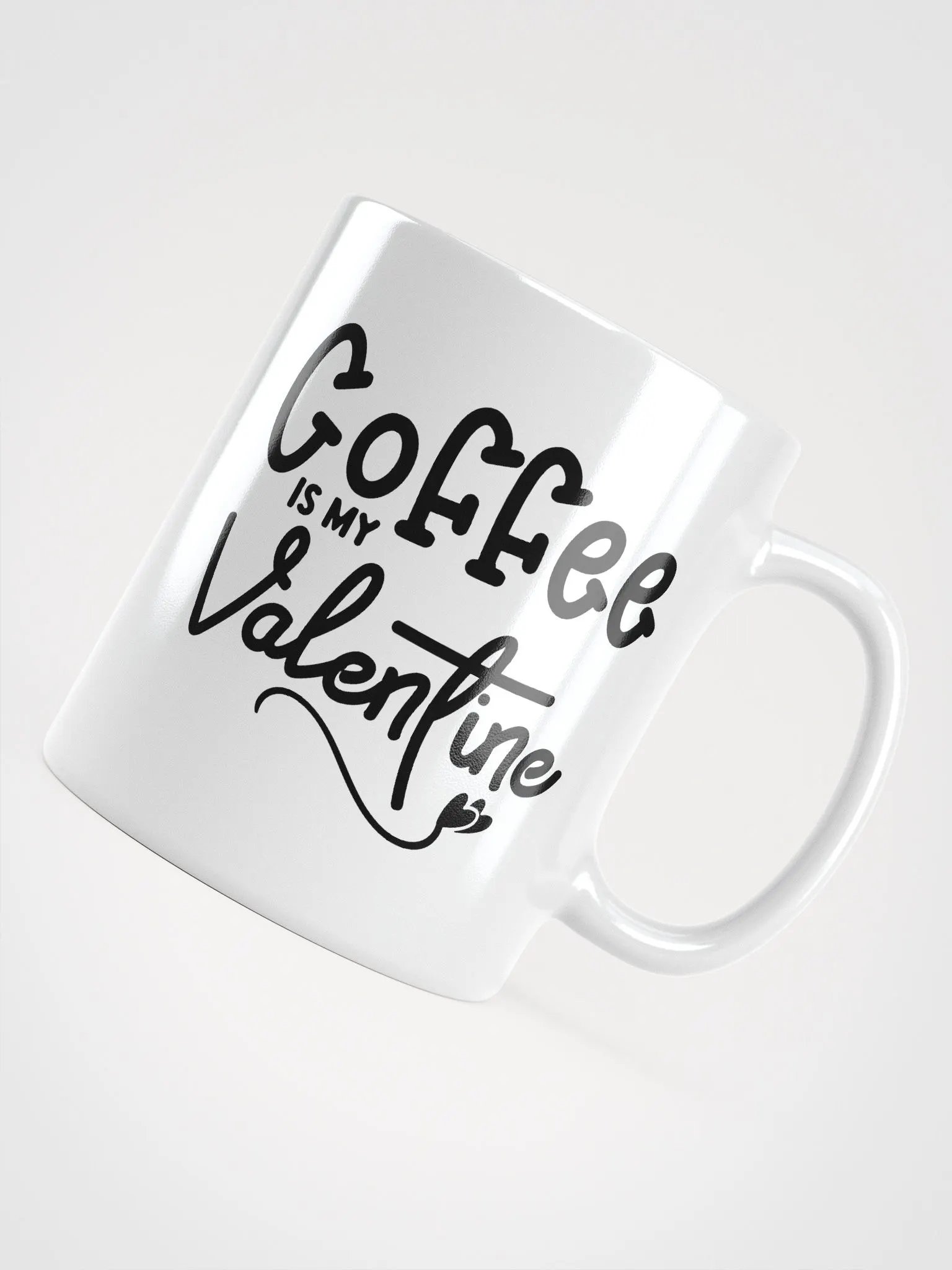 Coffee Is My Valentine White Glossy Mug product image (4)