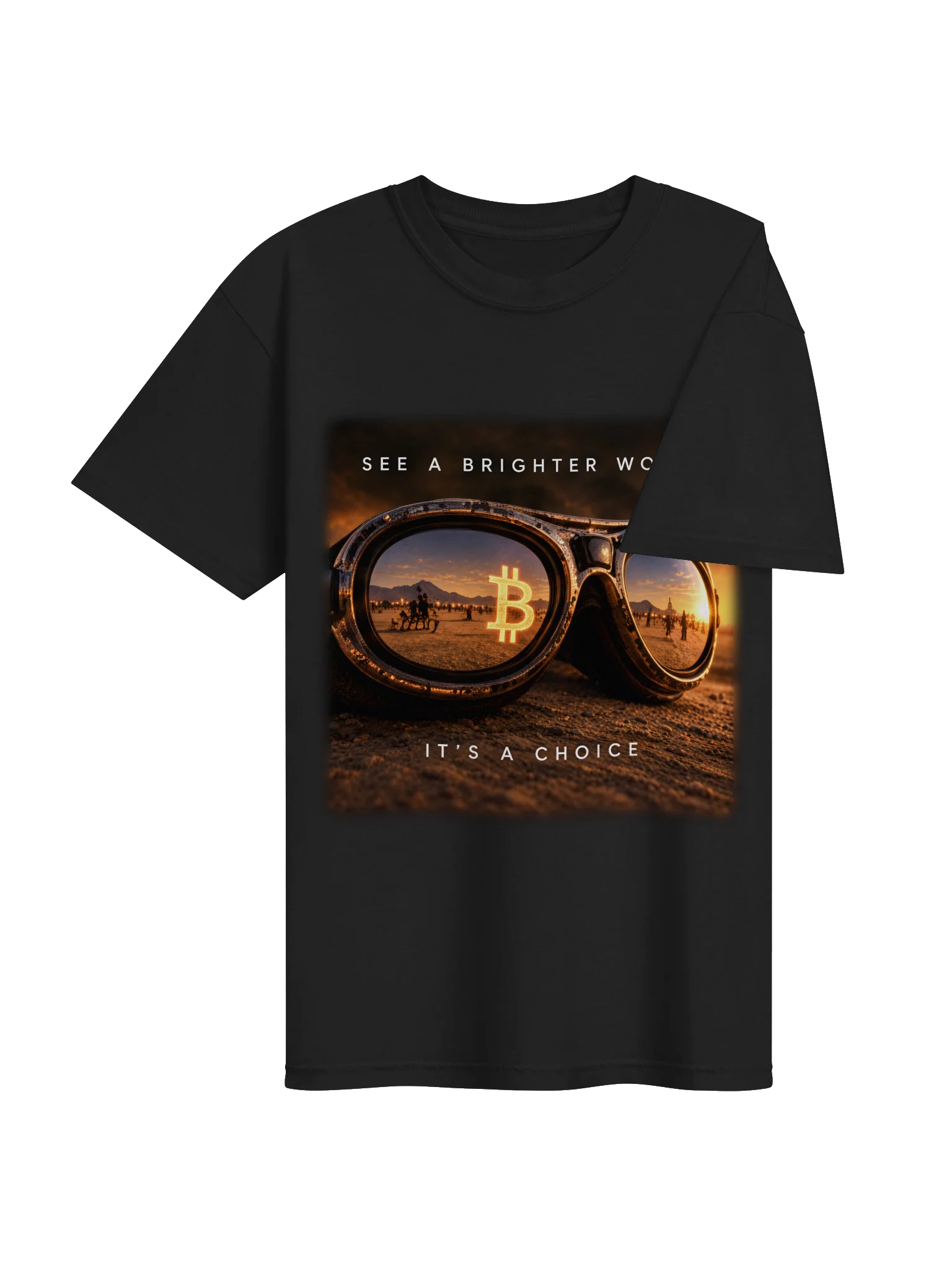 BM Goggles Bitcoin Shirt (Black) product image (4)