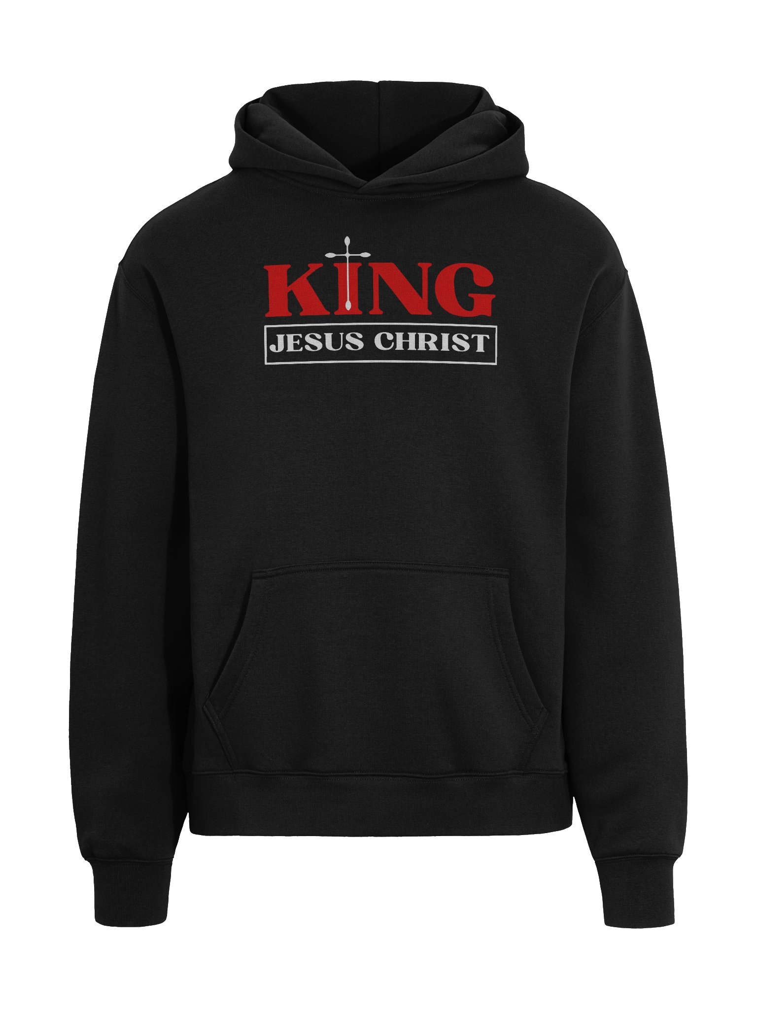 King of Kings Jesus Christ oversized Hoodie | Christian Plus Size Streetwear | Bold Faith Apparel with Front & Back Design product image (3)