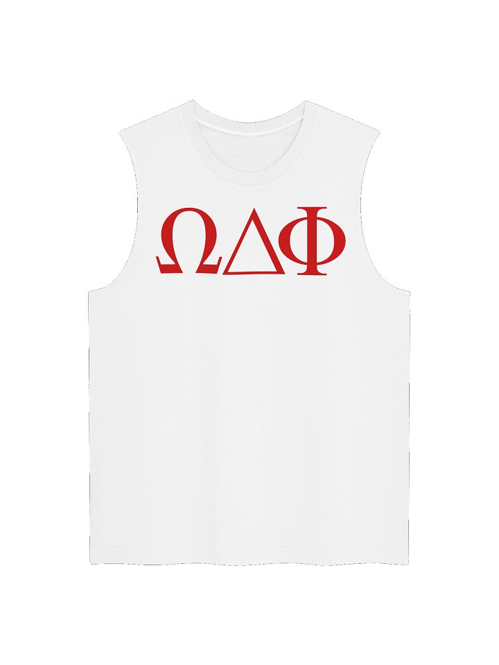 Omega Delta Phi Greek Letters Bella+Canvas Muscle Tank product image (1)