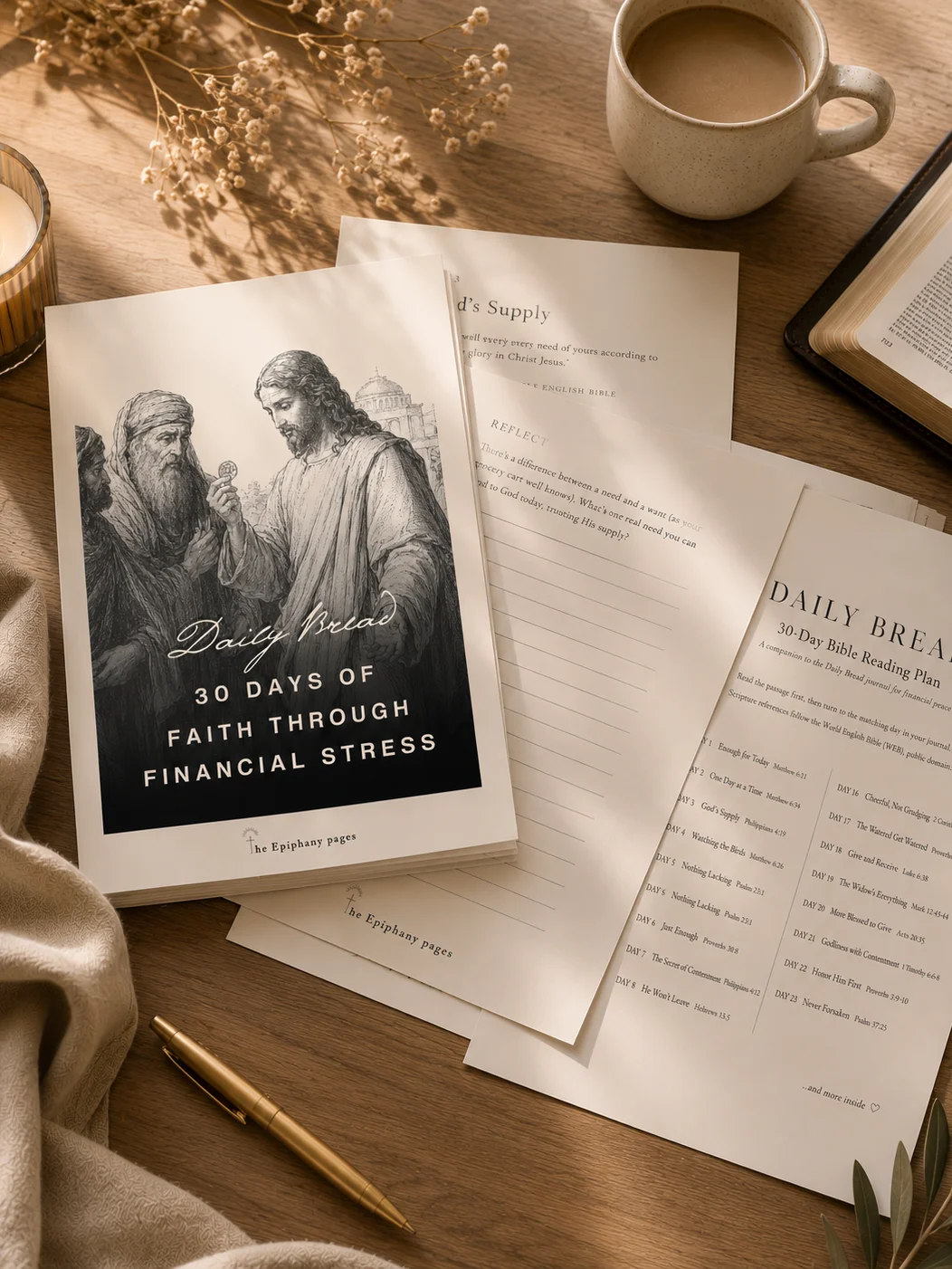 "Daily Bread" 30-Day Bible Journal & Reading Plan for Financial Peace product image (3)