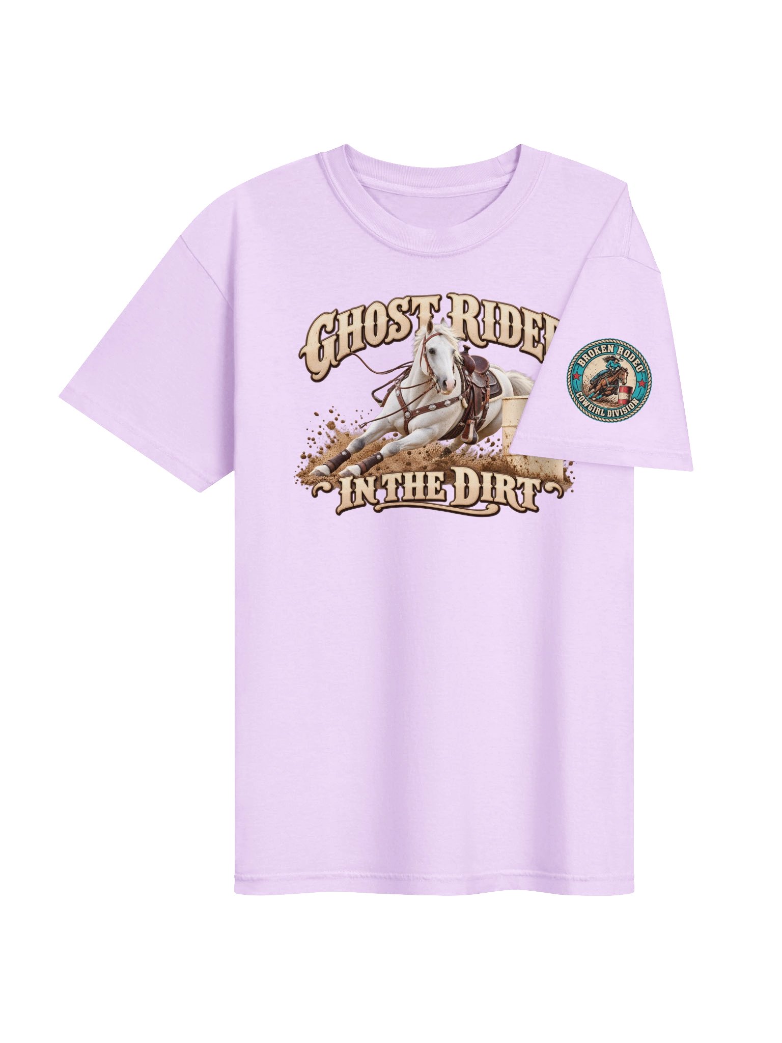 Ghost Rider In The Dirt Barrel Racing T-Shirt | BROKEN RODEO™ product image (221)