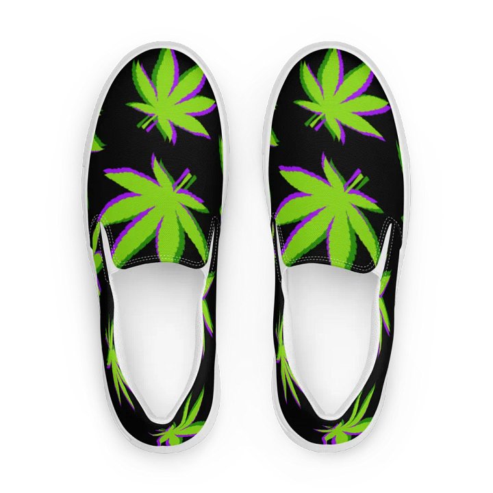 Weed Leafy Men Slip-On Shoes product image (1)