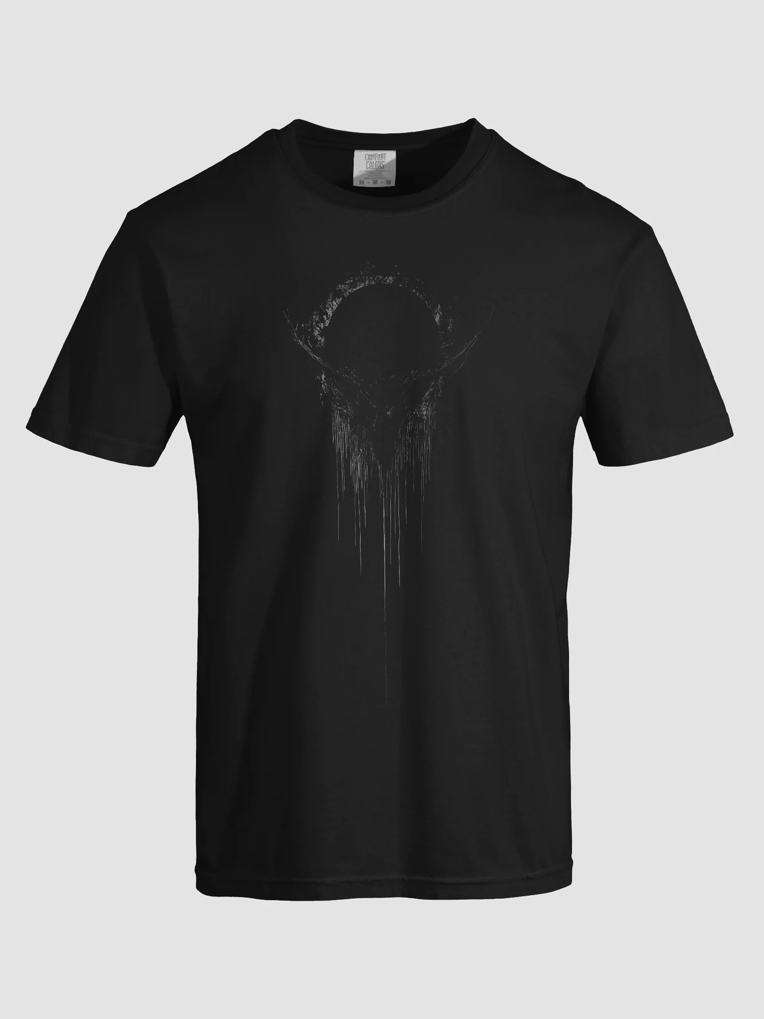 Dripping Black Moon Black Short Sleeve Graphic T-Shirt product image (7)