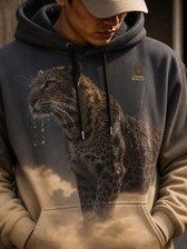 Leopard Mentality™ Rain Leopard All-Over Print Streetwear Hoodie product image (1)