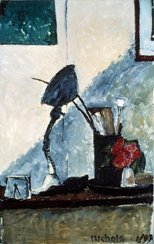 San Diego Still Life with Lamp (1983) on canvas (16" x 24") product image (1)