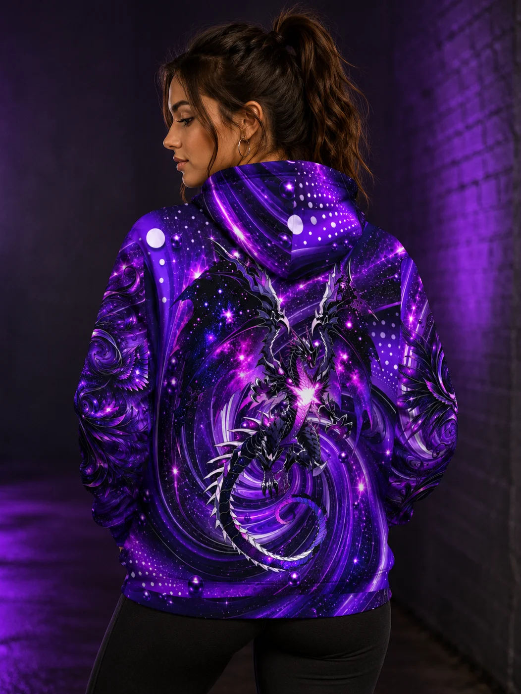Cosmic Vortex All-Over Print Zip Hoodie product image (2)