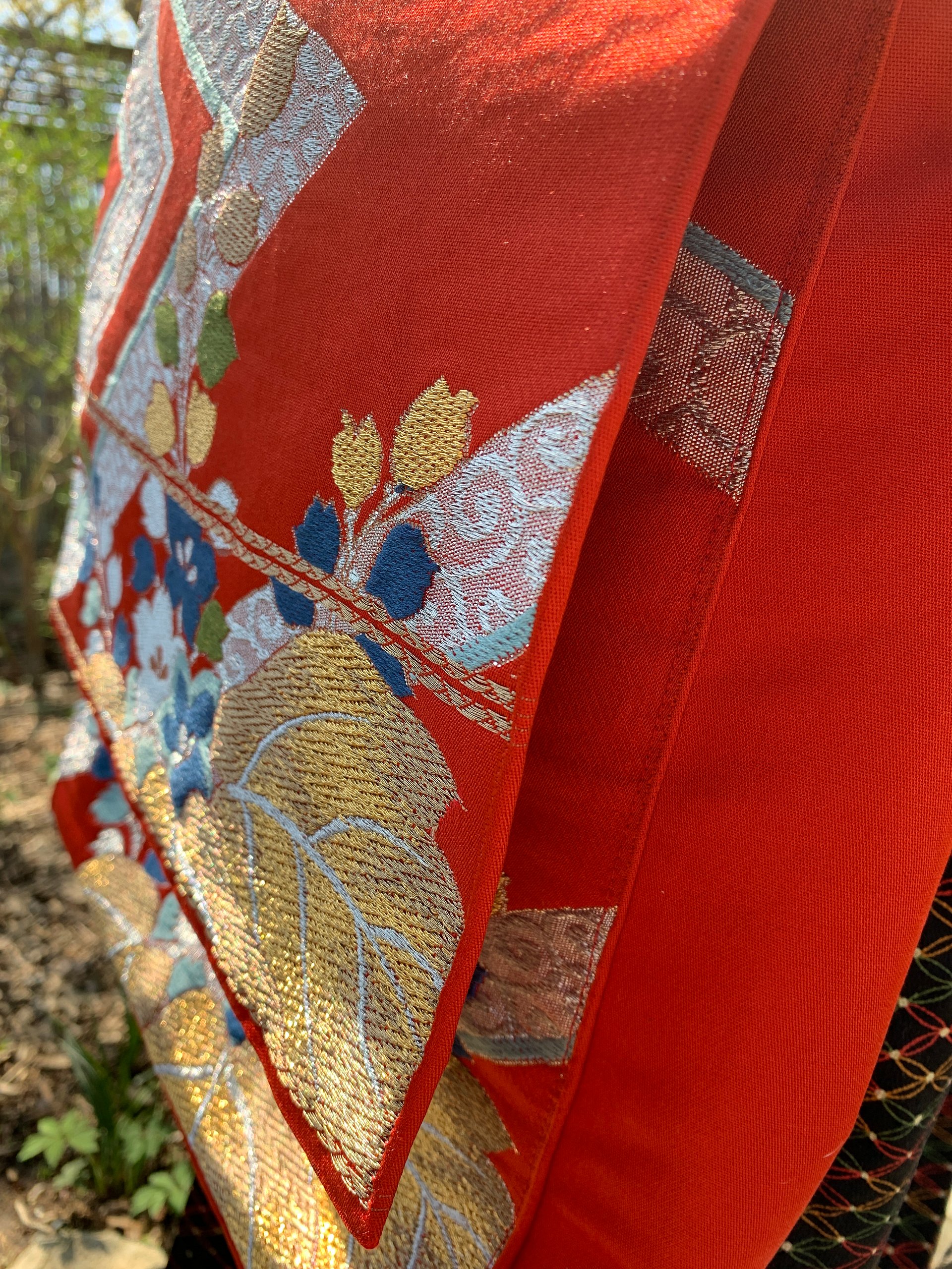 Upcycled Japanese Obi Messenger Bag ~ Handmade with Vintage Japanese Kimono Textiles product image (4)