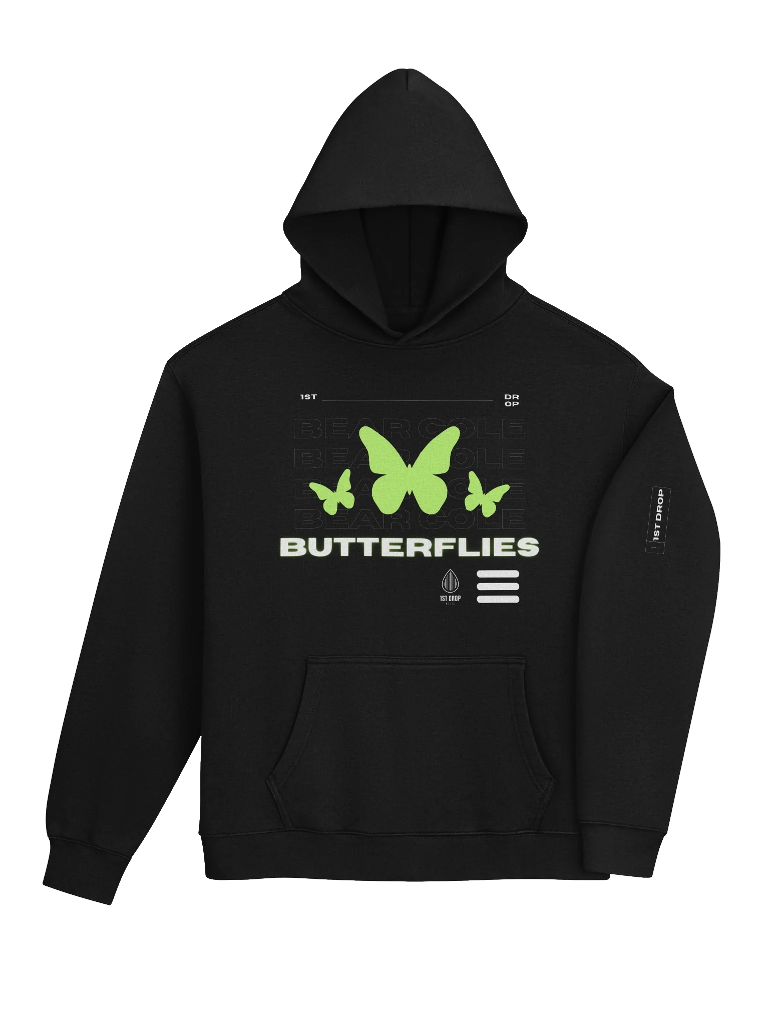Bear Cole Butterlies Tech Unisex Hoodie