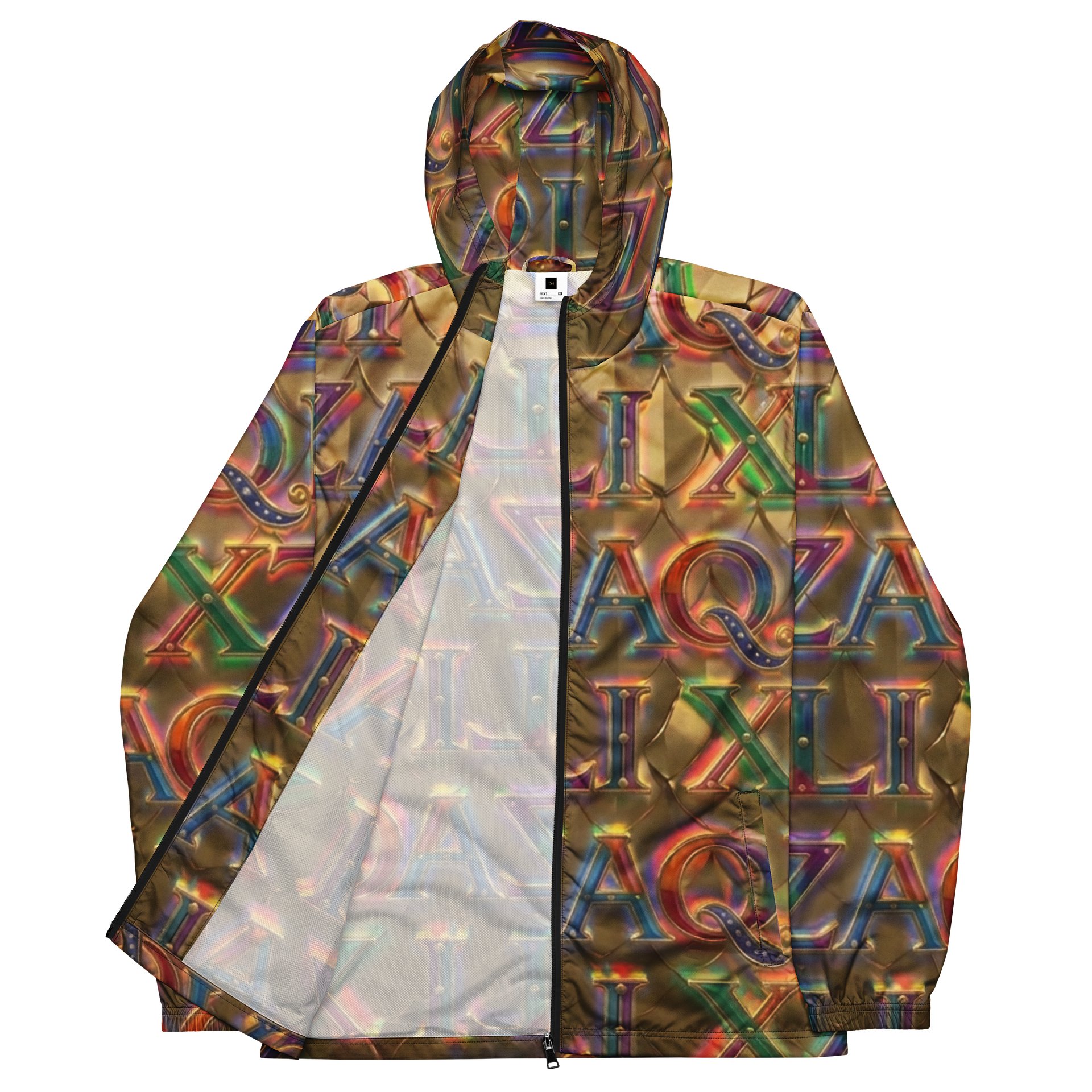 XZAQLI Men's Liquid Gold Monogram Windbreaker product image (1)