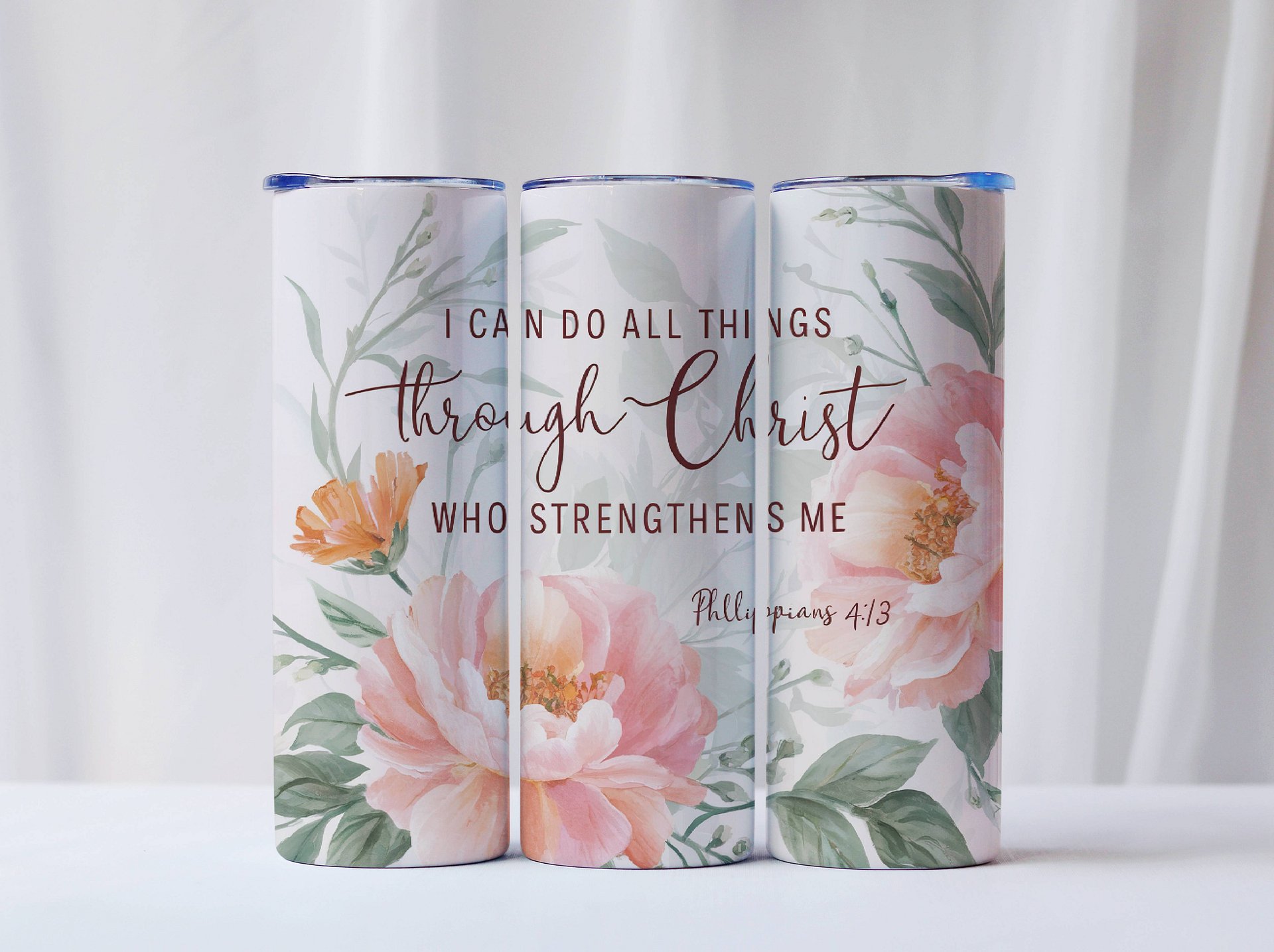 I Can Do All Things Through Christ Philippians 4:13 Stainless Steel Tumbler product image (1)