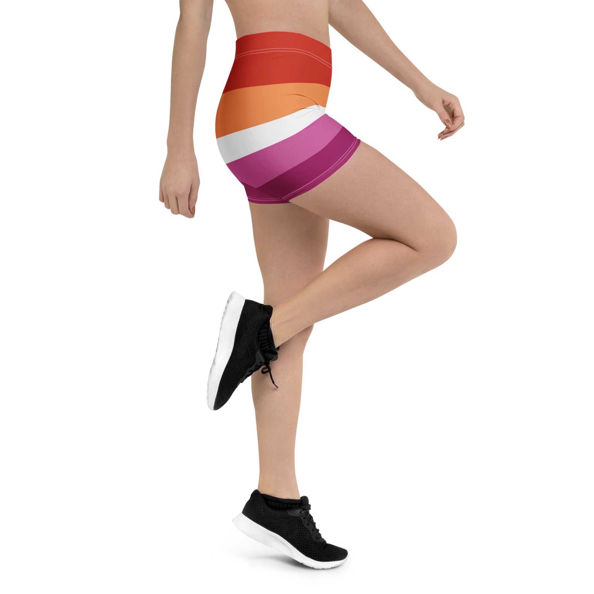 Lesbian Pride Flag Bike Shorts product image (3)