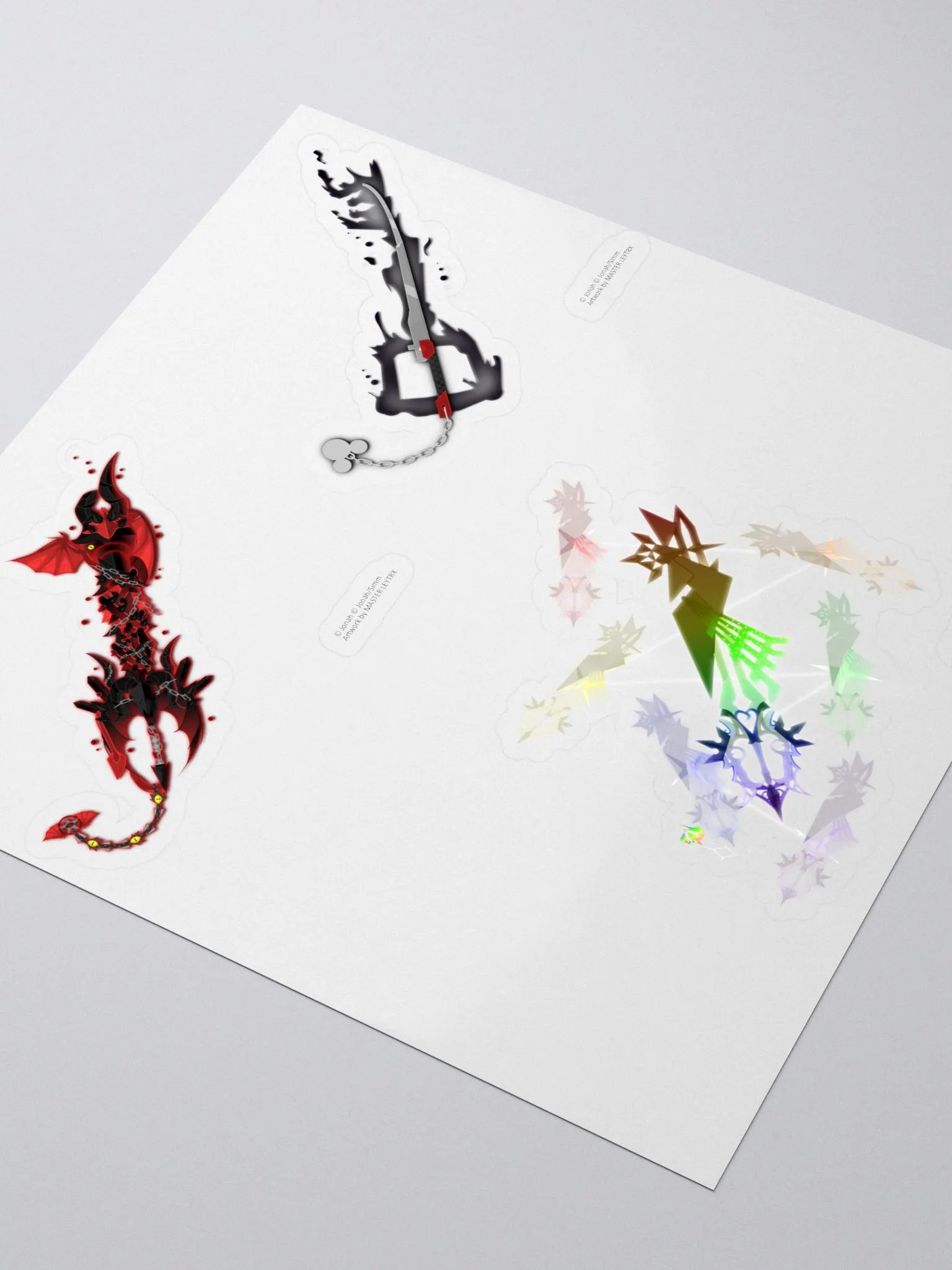 Custom Keyblade Sticker Sheet 13 - Villain Keyblades product image (3)