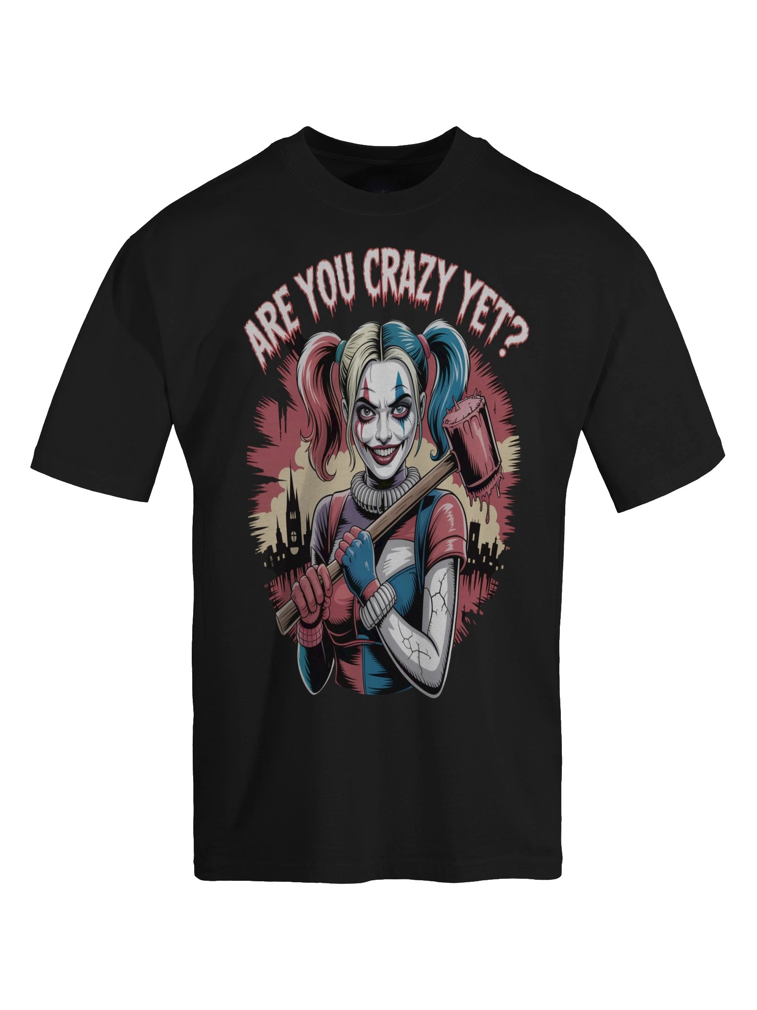 Harley Quinn 'Are You Crazy Yet?' Oversized Faded T-Shirt product image (1)