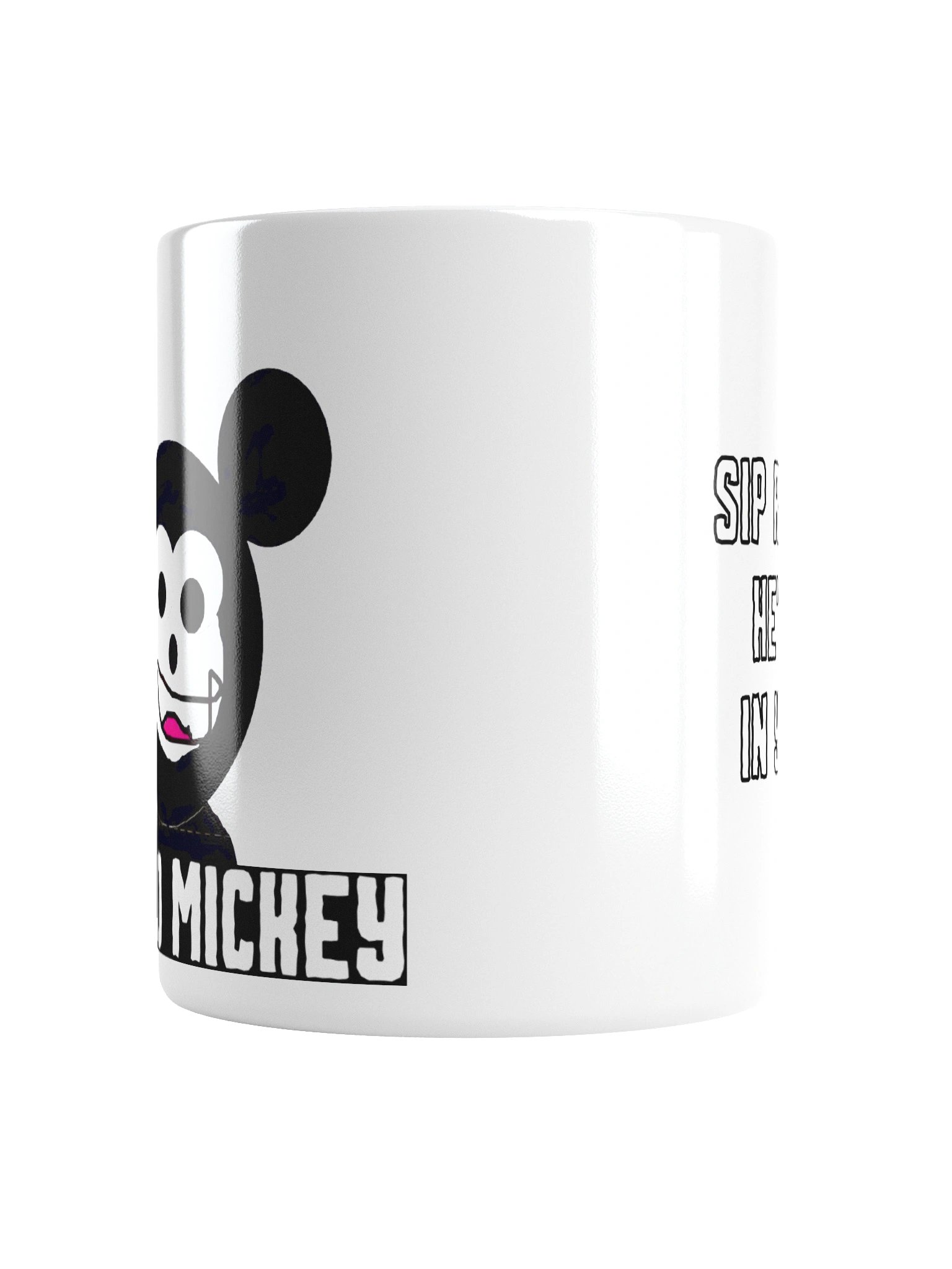 Cursed Mickey — White Glossy Mug product image (3)