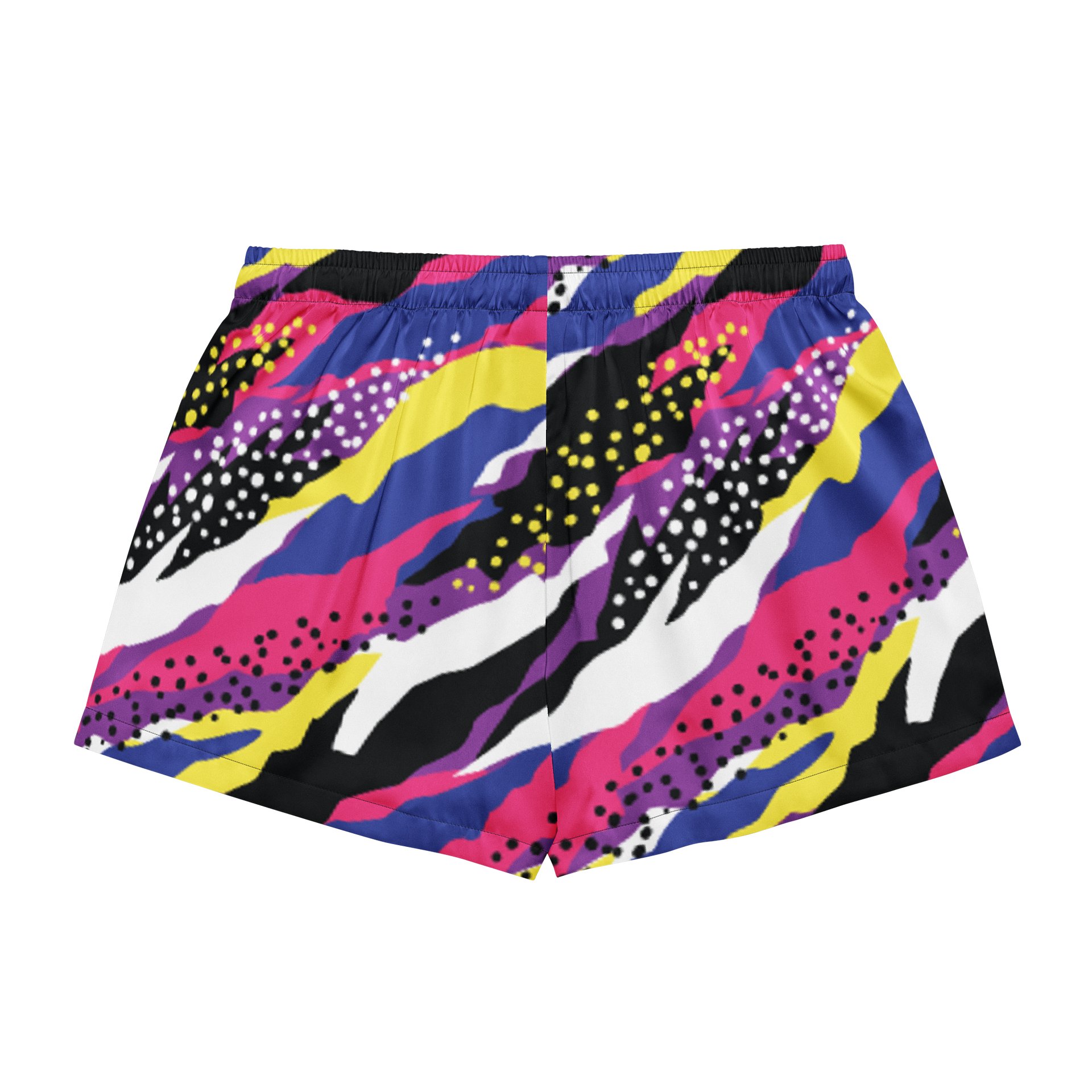 Retro 90s Cyber-Pop Waves | Vibrant All-Over Print Pajama Shorts product image (3)