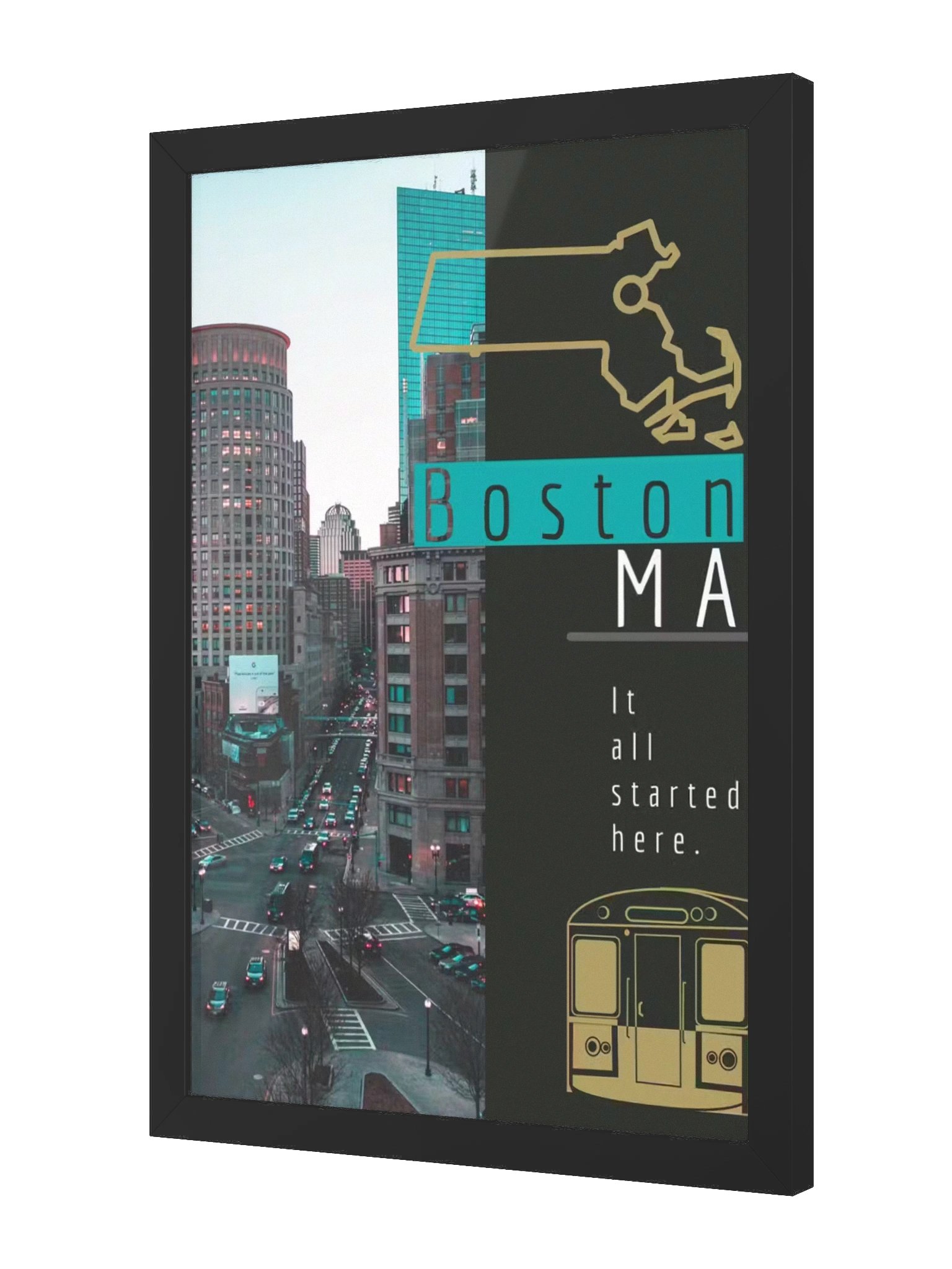 Ayous Wood Boston, MA themed, Framed Matte Poster product image (4)