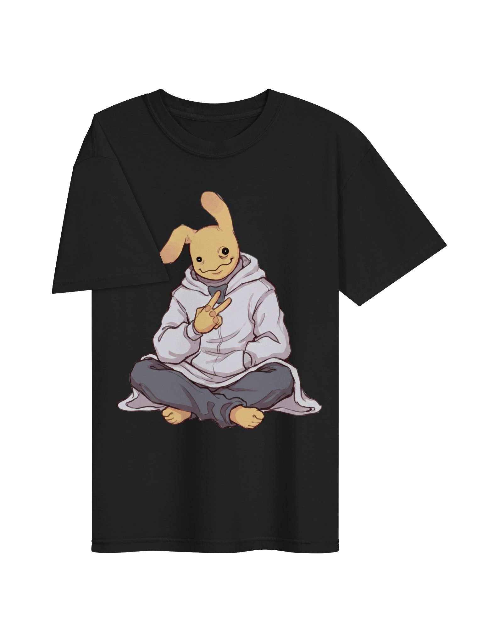 Peace Sign Bunny T-Shirt – Cute Creepy Hospital Aesthetic Unisex Tee product image (38)