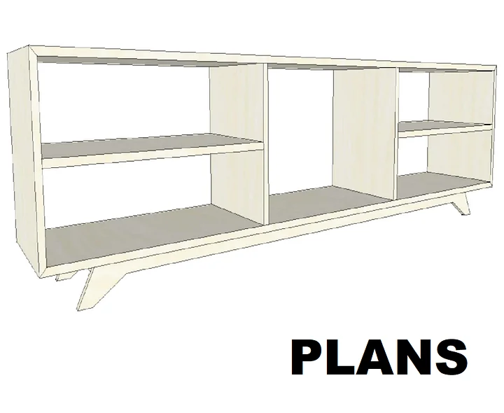 Shoe Rack Or Media Cabinet TV Stand // Woodworking Plans & Cut List product image (1)