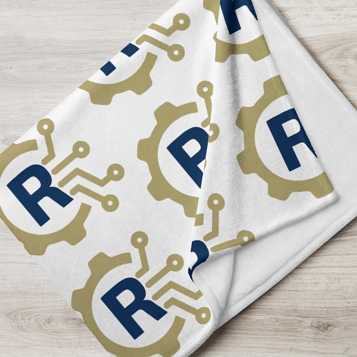 White Robotics Throw Blanket product image (2)