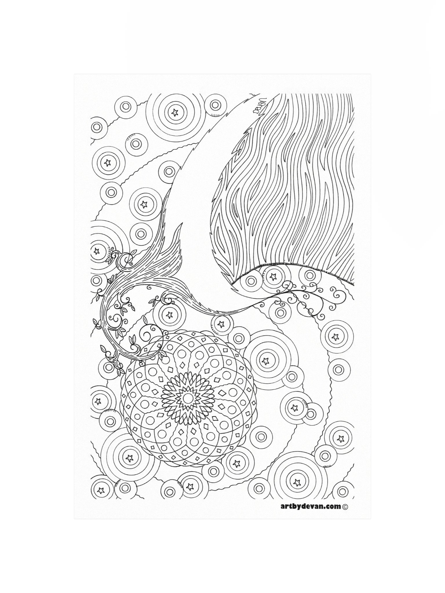 Color Your Own Art: Wild Moon product image (4)