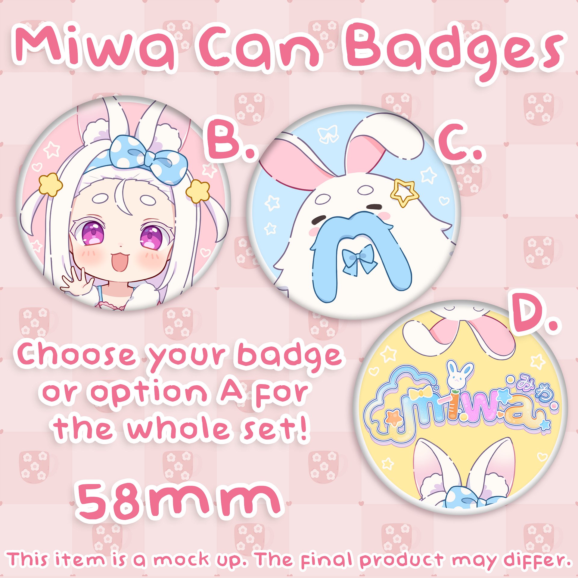 Miwa Birthday Can Badge Set [PREORDER] product image (1)