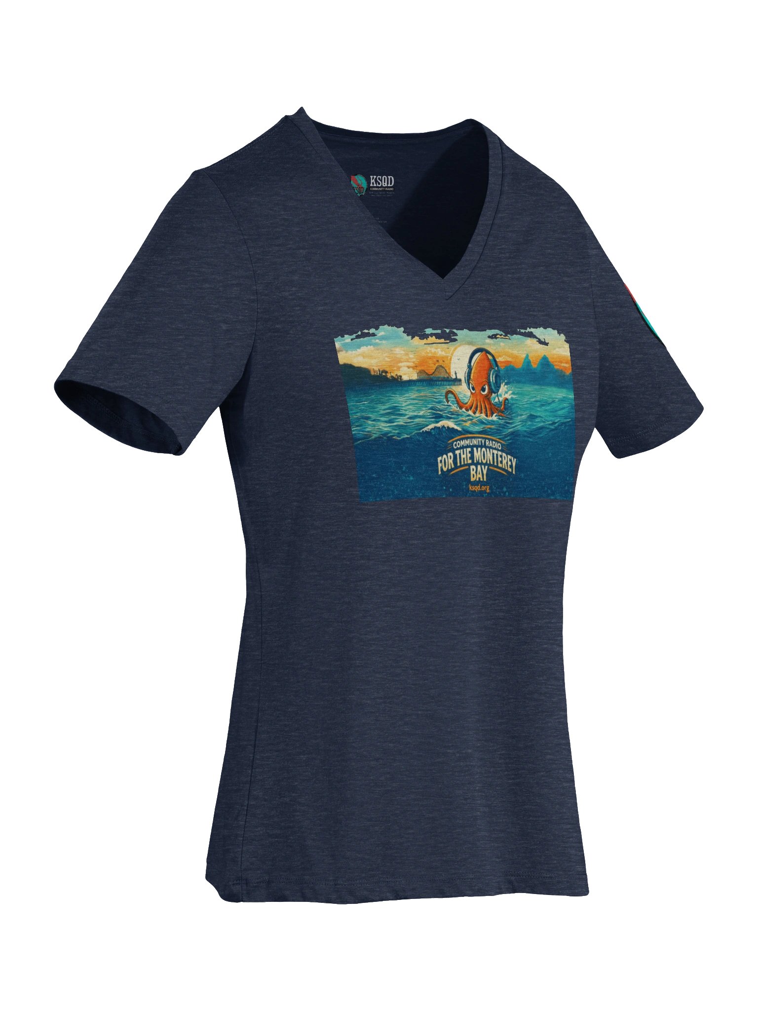 KSQD “Community Radio for Monterey Bay” Women’s V-Neck Tee product image (6)