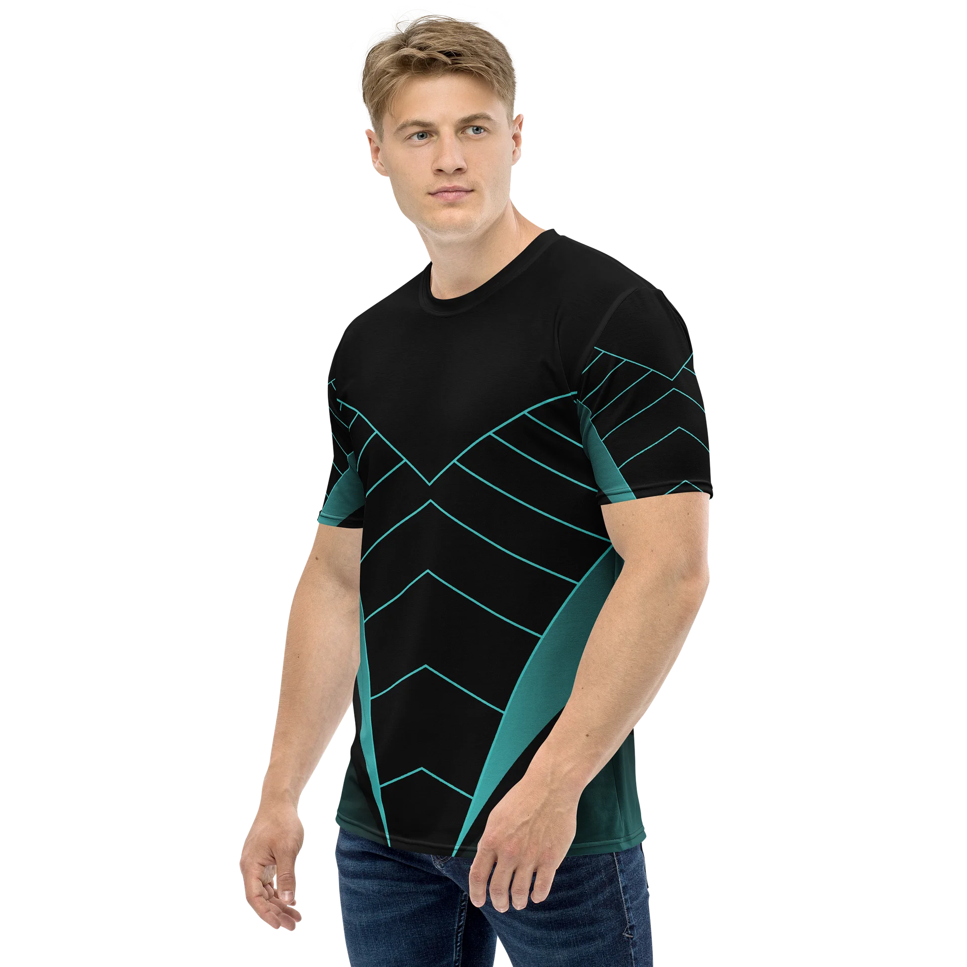 Neon Vortex Geometric Tee product image (2)