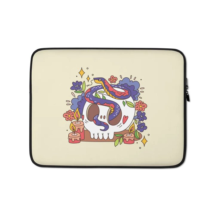 Ethereal Skull Laptop Sleeve: Unleash Bold Style and Protection for 13 inch product image (1)