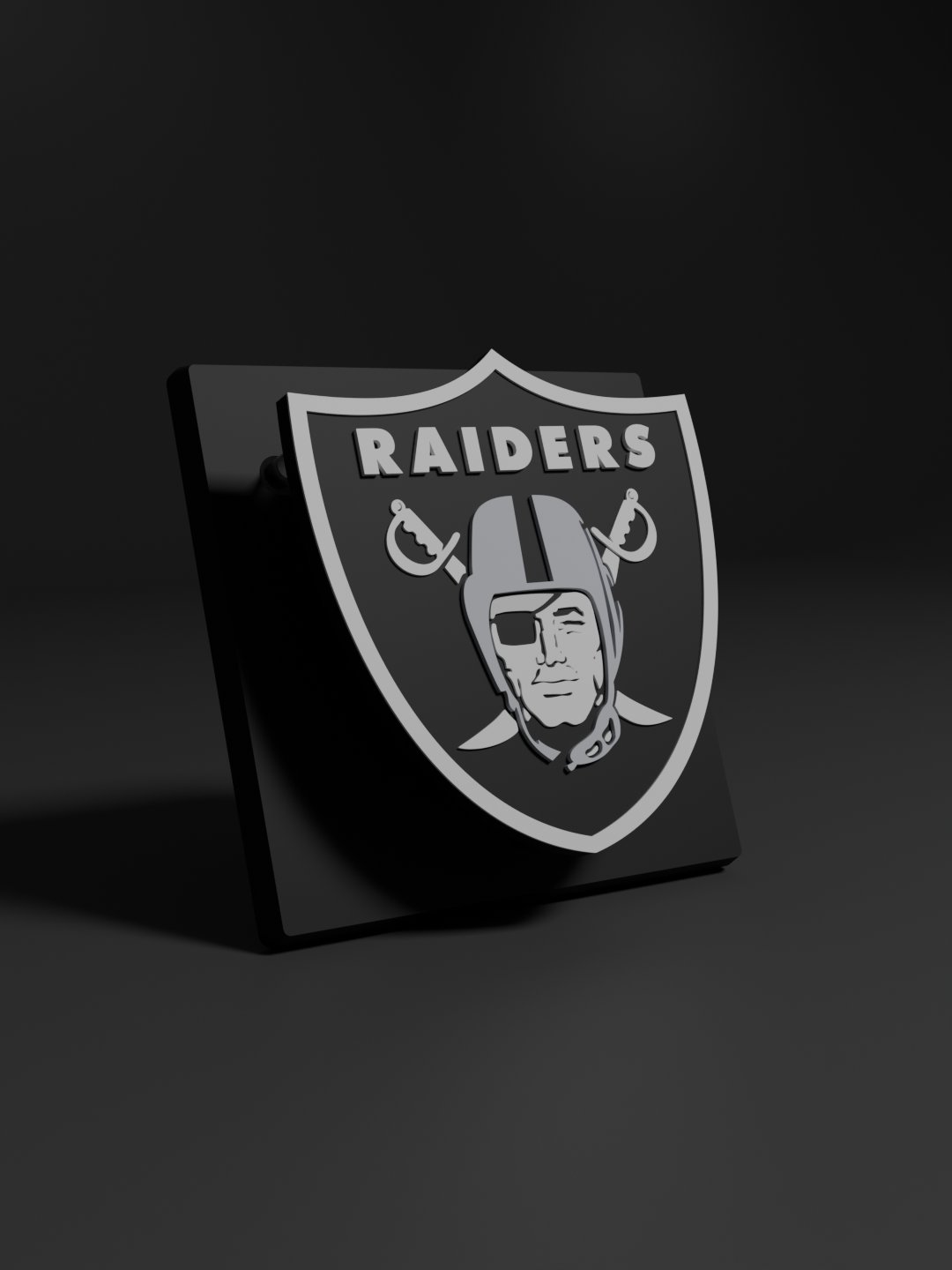 Las Vegas Raiders 3D Printed Floating Logo Sign (Digital File Only) product image (1)