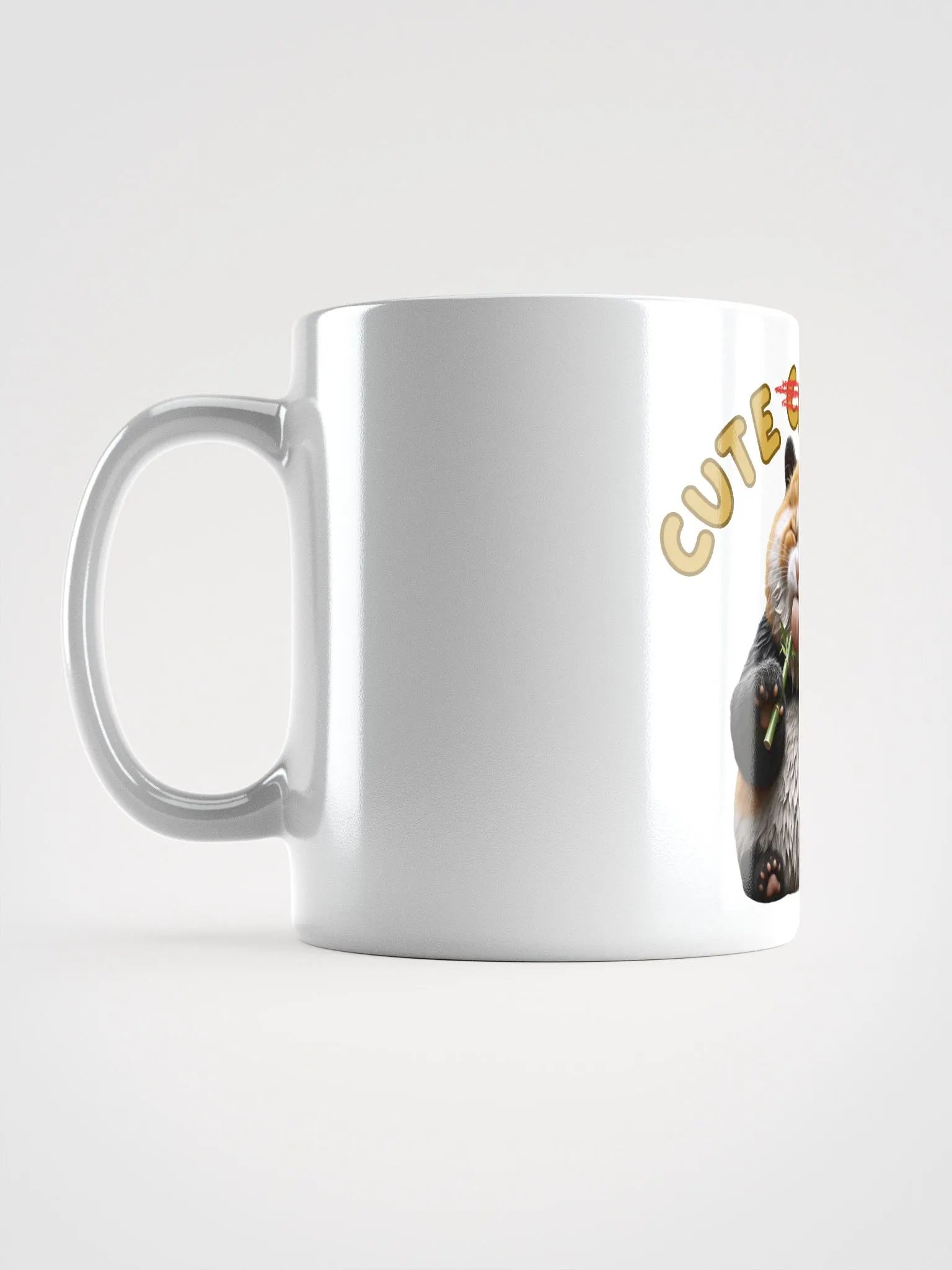 'Cute Not Cat But Panda' White Glossy Mug🐱🐼😄 product image (4)