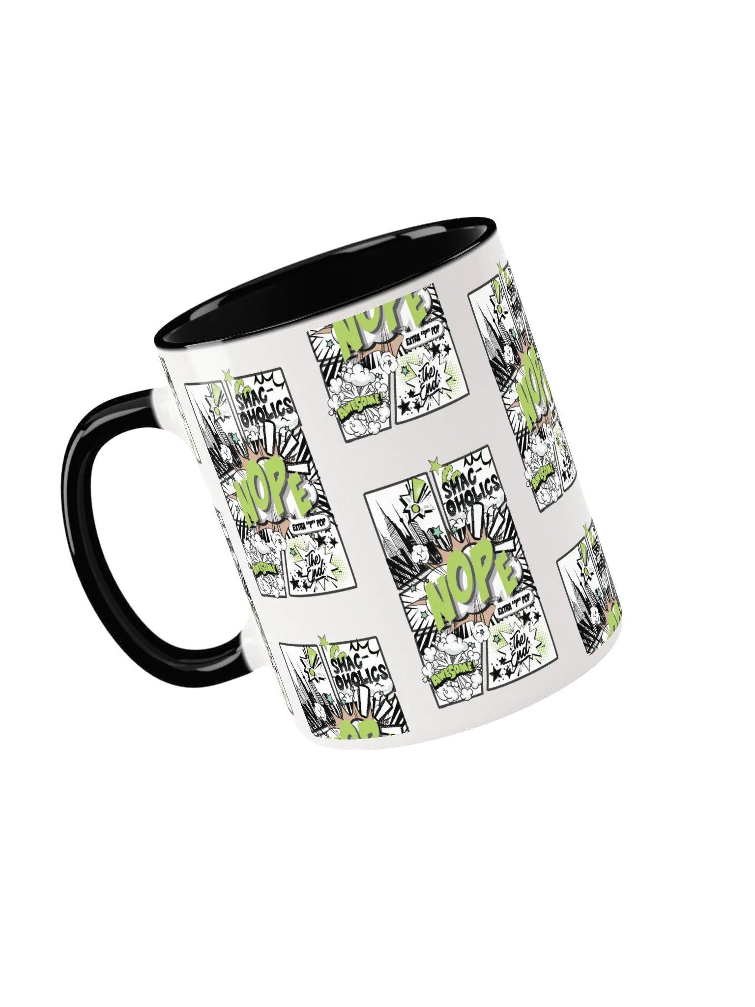 Shac-oholics Comic Blast Mug - Green 