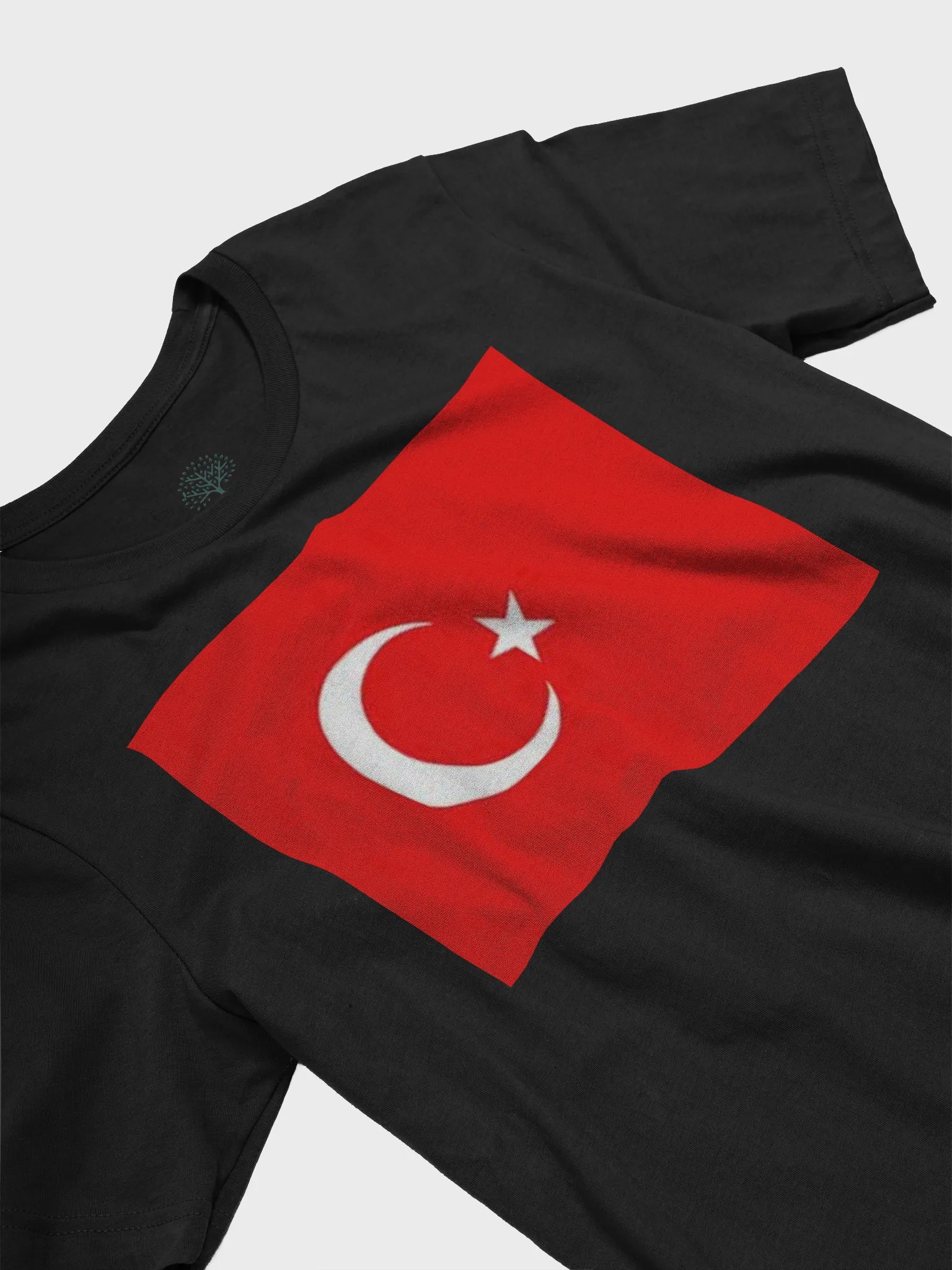 Graphic Grove Unisex Turkish Flag T-Shirt - Cotton Black product image (5)