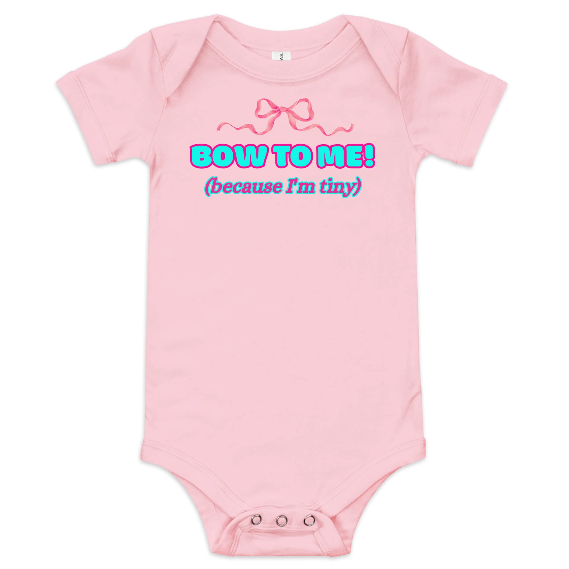 BOW TO ME (because I'm tiny)🩷Super Soft🪽Onesie🩷 product image (2)