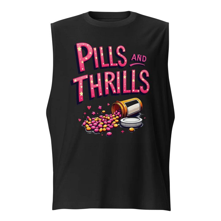 Pills & Thrills Illustrated Muscle Tank product image (1)