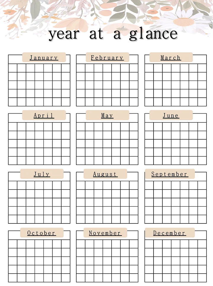 This Wild Life - An Undated Yearly Planner - 8.5x11 - Printable product image (2)
