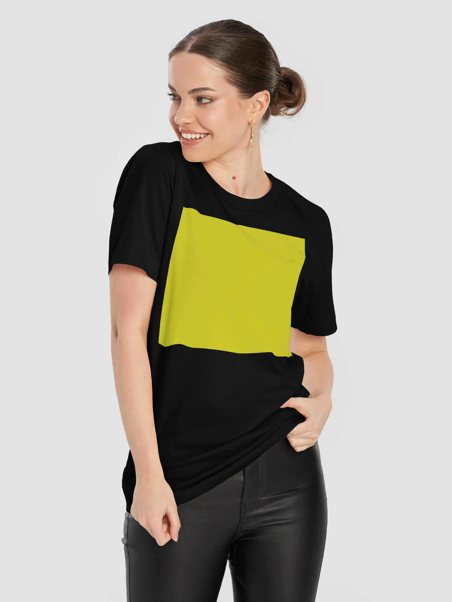 Yellow word t-shirt product image (11)