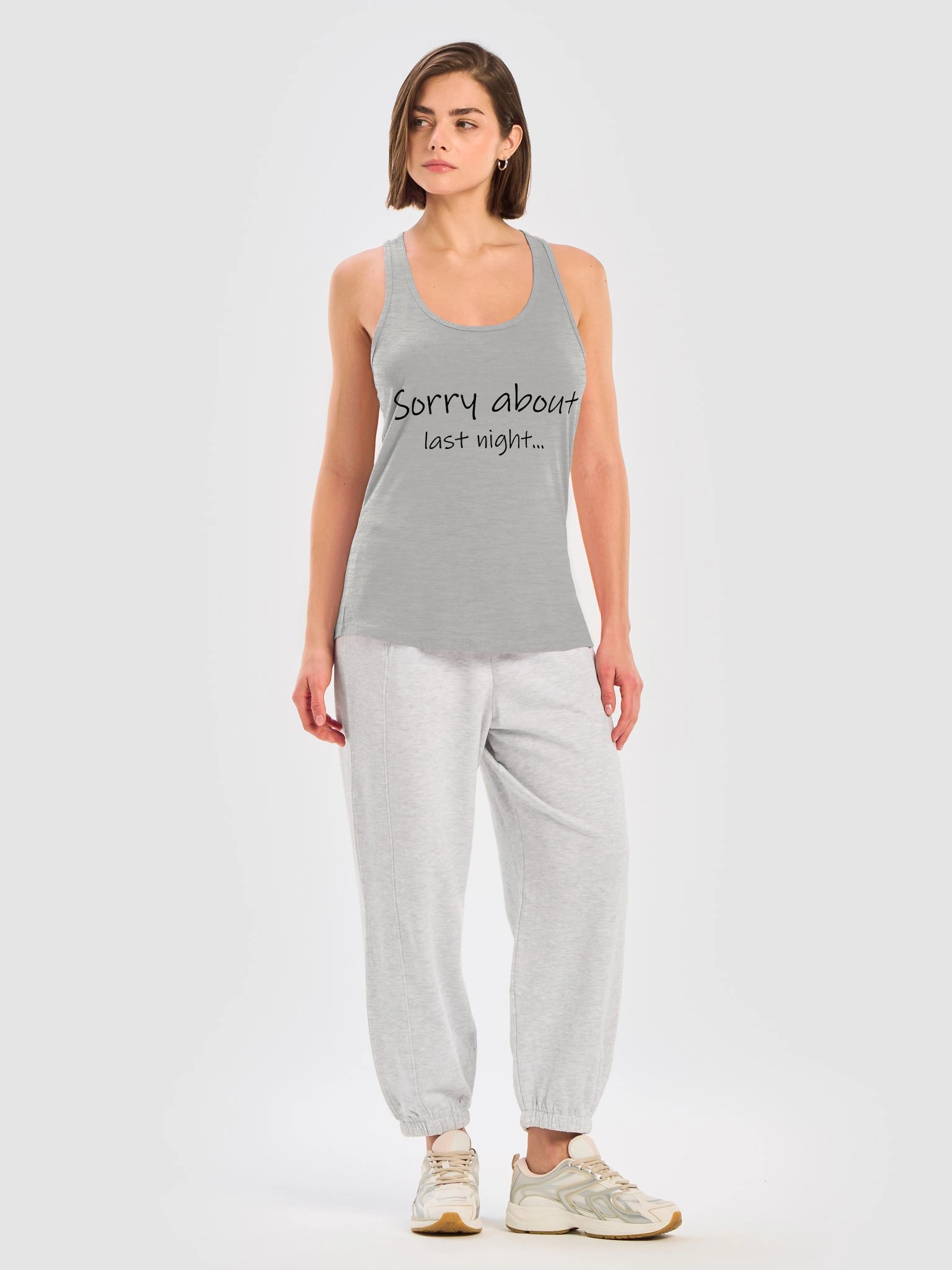 Sorry About Last Night Racerback Tank Lt. product image (11)