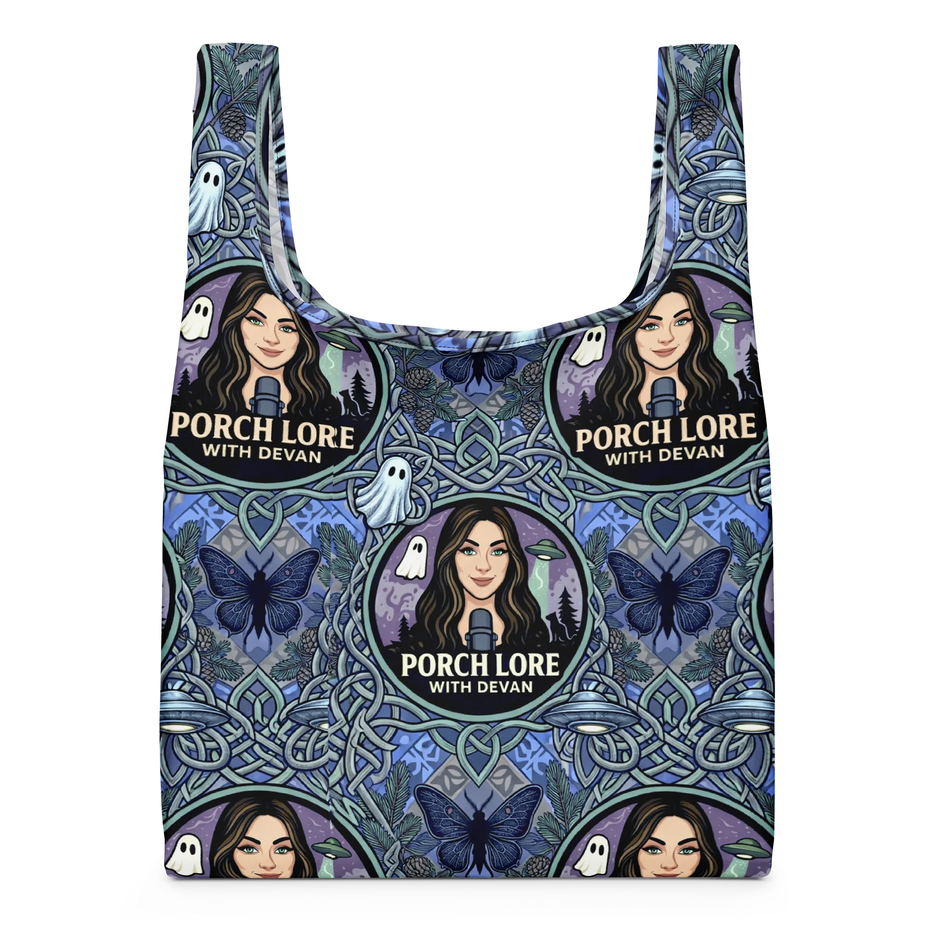 PORCH LORE DEVAN PERIWINKLE MOTH SHOPPING BAG product image (3)