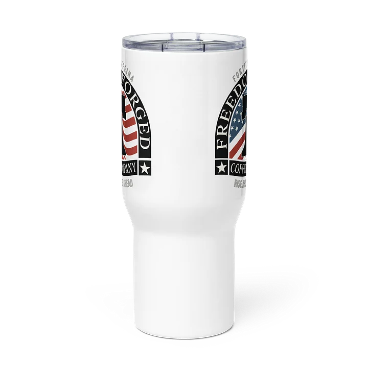 Freedom Forged Travel Mug with Handle, Insulated. Liberty Bell Logo product image (3)