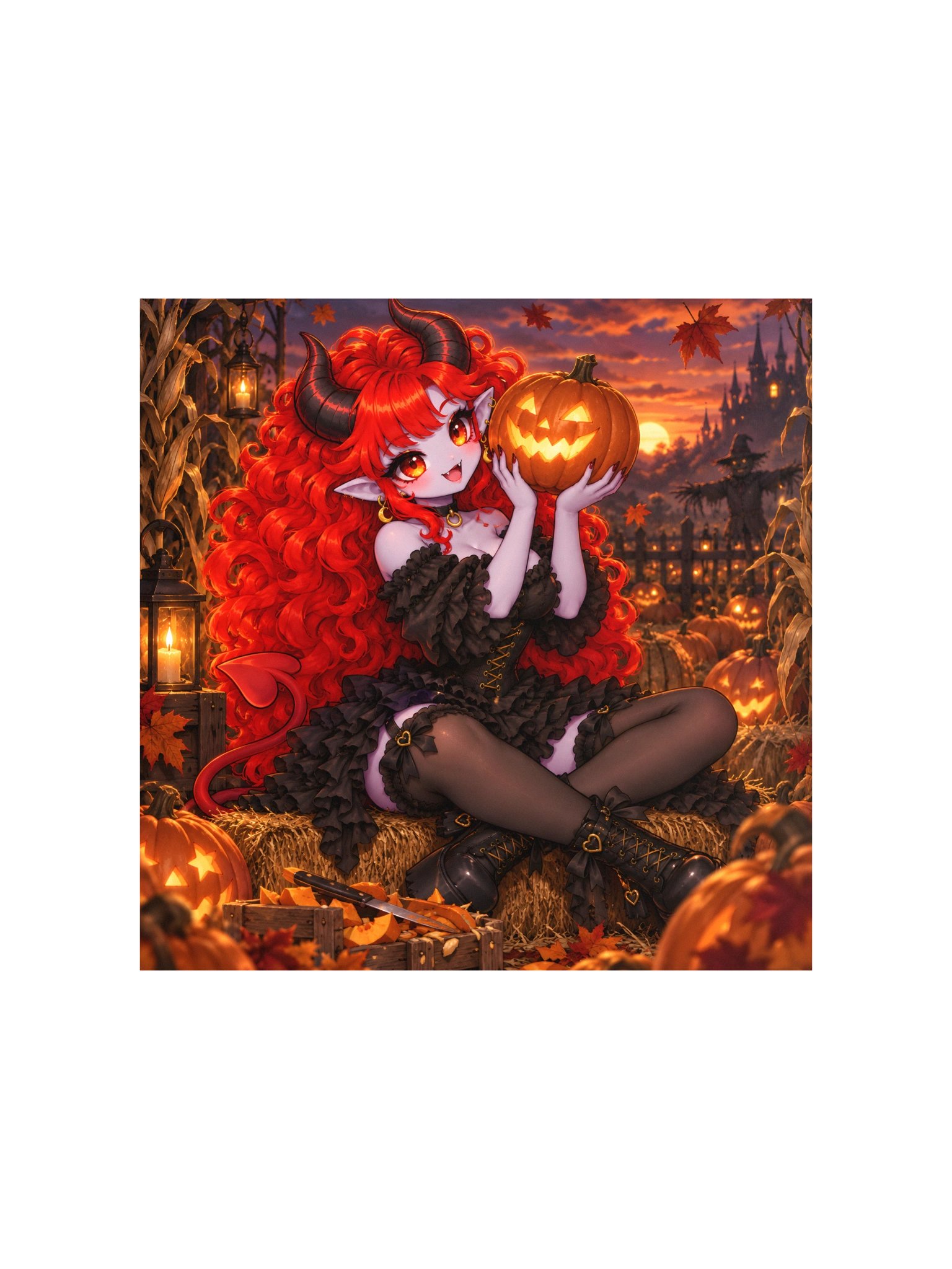 Pumpkin Patch Demon Girl Poster product image (1)