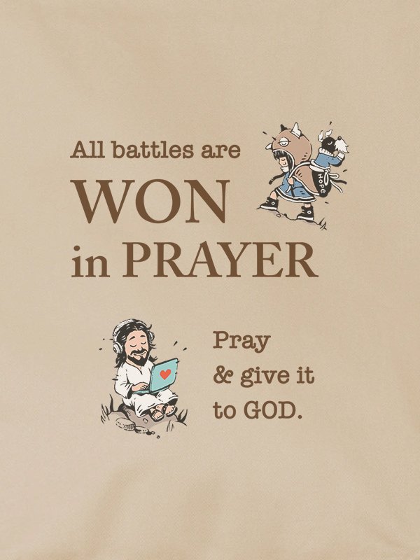 "Won in Prayer" eco-friendly tote bag product image (2)