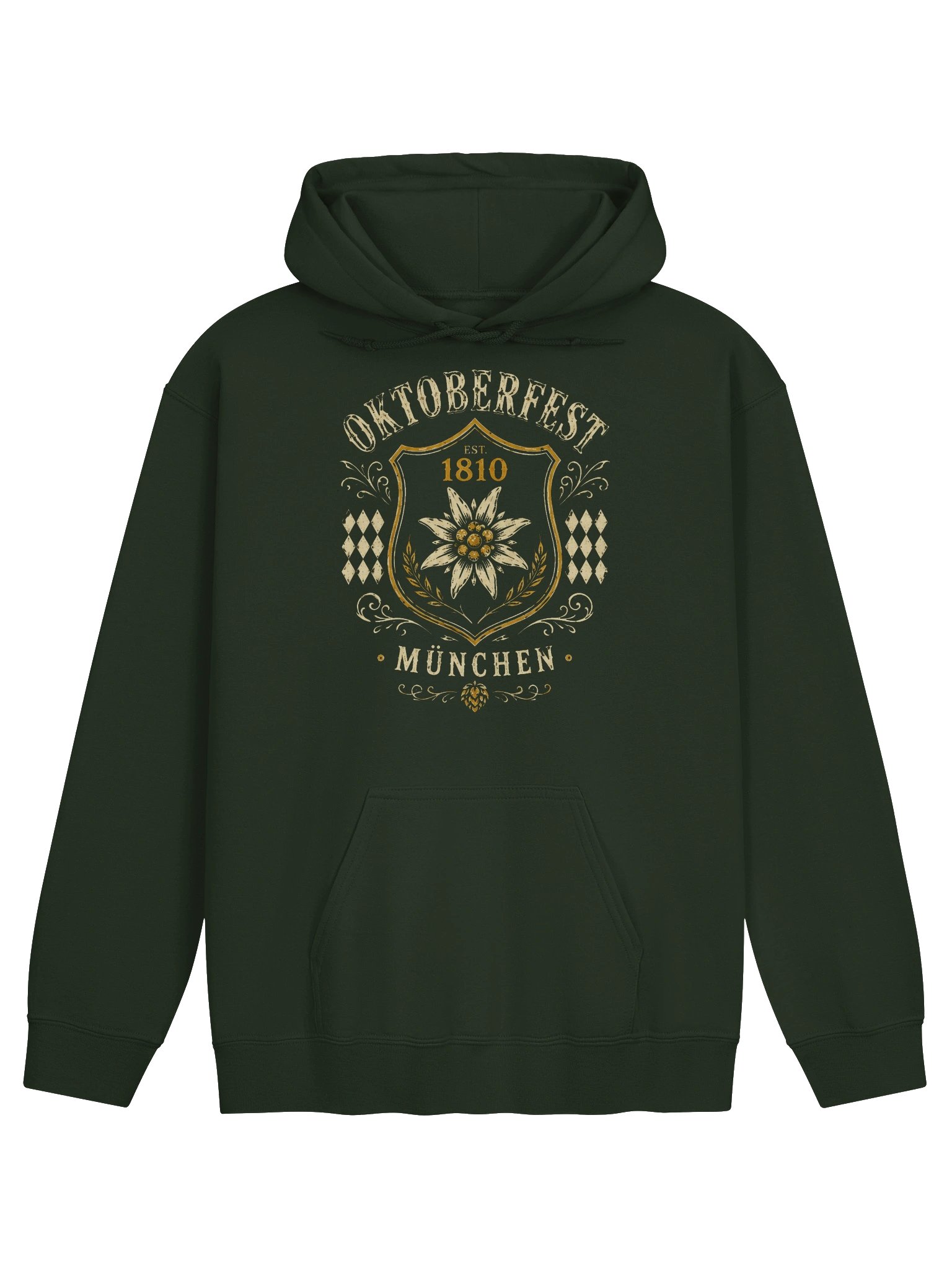 Oktoberfest München Edelweiss Crest Vintage Hoodie product image (2)